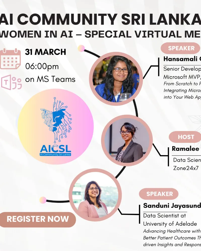 Ai Community Sri Lanka Women In Ai – Special Virtual Meetup
